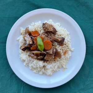 Ternera braseada con Arroz