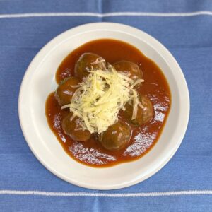 Malfati de Espinaca, Cebolla y Ricotta al Fileto