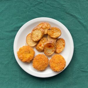 Hamburguesa de Pollo Crispy con Papa asada