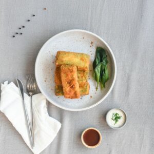 Espinaca y Queso crema Crispy