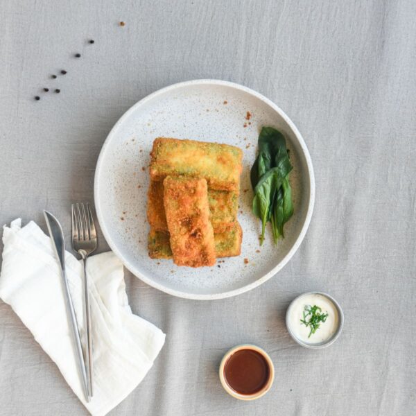 Espinaca y Queso crema Crispy
